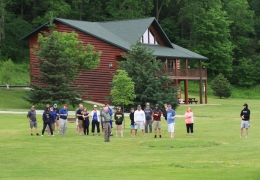 Fly-fishing demonstration