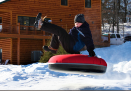 Snow tubing and sledding