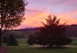 Calm and peaceful sunrise views from the porch