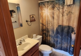 Full bathroom (one bathroom on the main level and one on the upper level)