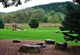 One of four playgrounds at the resort