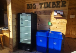 Main level beverage cooler