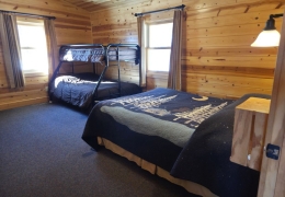 Large bedroom with twin over full bunk