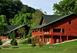 Huge green space outside of deck