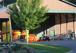 Outfitting available at the Resort store - rentals for bikes, tubes, canoes, and kayaks