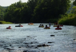 Tubing the Root River while catching up with friends and family