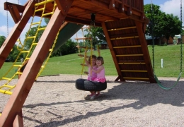 One of four playgrounds at the resort