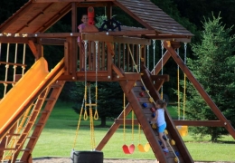 One of four playgrounds at the resort