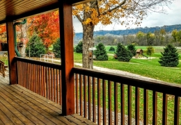 Covered porch area