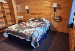 Queen bedroom (this bedroom has a vanity sink & built-in storage area)