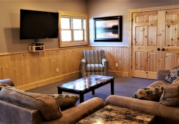 Common Room - 2 smart Tvs, 4 couches and a wet bar
