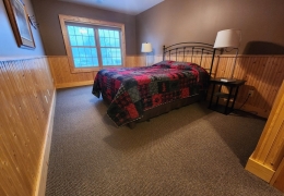 Upstairs queen bedroom with on suite bathroom