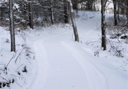 Groomed trails for snow shoeing or cross country skiing